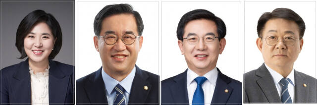 더불어민주당 시당위원장 후보로 거론되는 남영희 동·미추홀구을 지역위원장, 맹성규 의원(남동구갑), 정일영 의원(연수구을), 허종식 의원(동·미추홀구갑) (왼쪽부터)