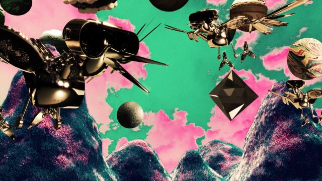 ‘뉴미디어: Futuristic 展’에서 만나볼 수 있는 샘문 작가의 ‘Brain Farm #. Blue mountain’(2022) 작품. 한국화랑협회 제공