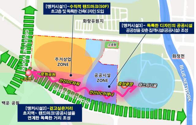 초지역세원 도시개발사업 현황도. 안산시 제공
