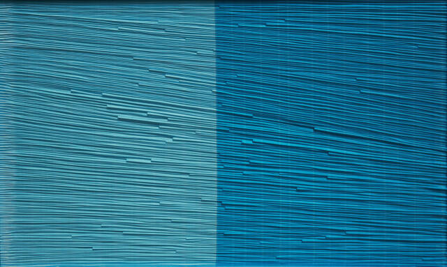 서정민, 〈선 68 LINES 68⟩, 90X140cm, 한지, 2023. 서호미술관 제공