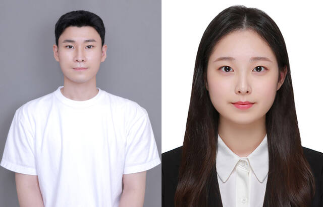 인하대 바이오시스템융합학과 면역·바이오의약 연구실 소속 김유빈 석사과정생(왼쪽)과 백주원 석·박사 통합과정생