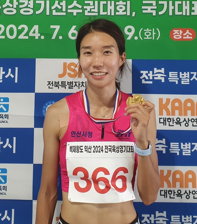 여자 일반부 100m 허들서 시즌 2관왕에 오른 류나희.안산시청 제공