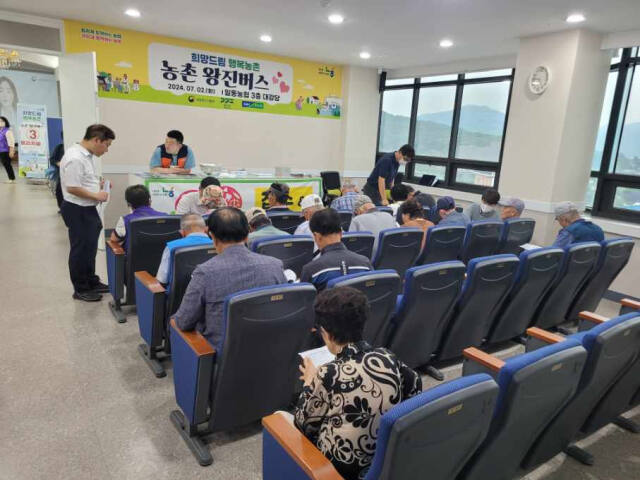 경기도의 찾아가는 의료서비스 ‘농촌 왕진버스’ 모습. 경기도 제공