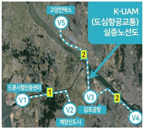 수도권 UAM 현황도. 고양특례시 제공