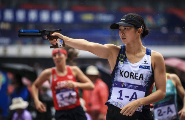 2024 파리 올림픽 근대5종 여자 개인전서 첫 메달에 도전하는 경기도청 김선우.국제근대5종연맹 제공