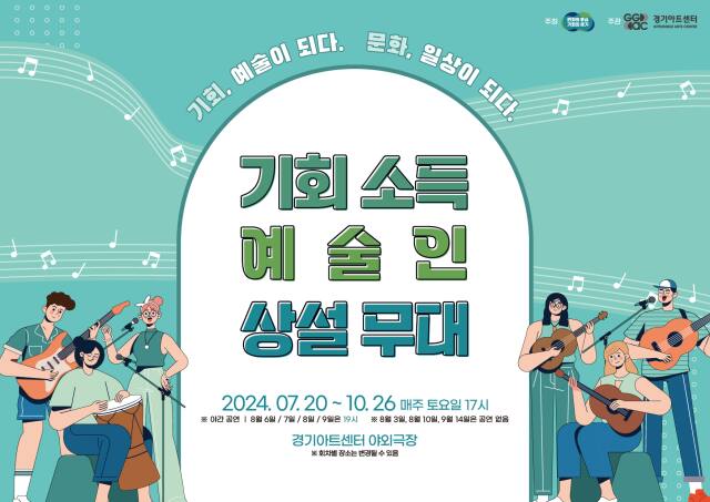 ‘기회소득예술인 상설무대’ 포스터. 경기아트센터 제공