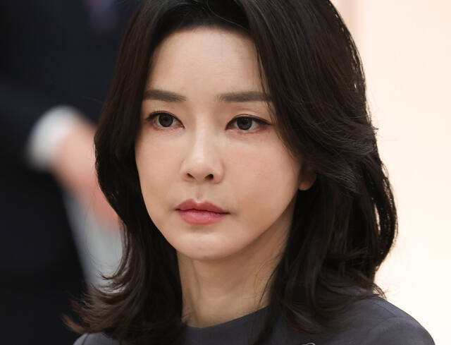 최근 서울중앙지검 수사를 받은 김건희 여사. 연합뉴스