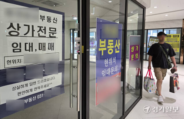 전국적인 중대형 상가 공실률 13.8%, 텅 빈 동탄호수공원 인근 아케이드상가 [포토뉴스]