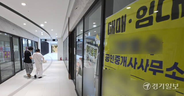 전국적인 중대형 상가 공실률 13.8%, 텅 빈 동탄호수공원 인근 아케이드상가 [포토뉴스]