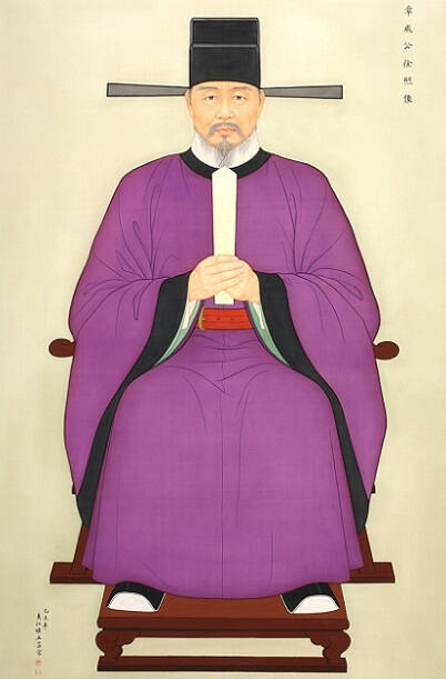 서희의 표준영정. 오른편에 ‘장위공 서희상’이 게재돼 있다. 문화체육관광부.
