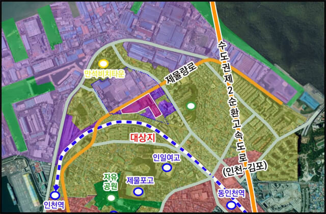 만석지구단위계획 위치도. 시 제공