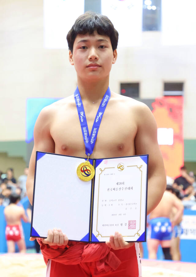 제78회 전국씨름선수권대회 청장급서 우승한 김주승.대한씨름협회 제공