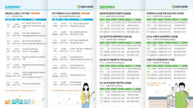 (재)의정부시평생학습원, 2024-2학기 의정부시민대학 신입생 모집 포스터. 의정부시평생학습 제ㅔ공