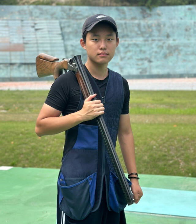 입문 3개월 만에 전국 제패한 사격 트랩의 영재 정호영.선수부모 제공