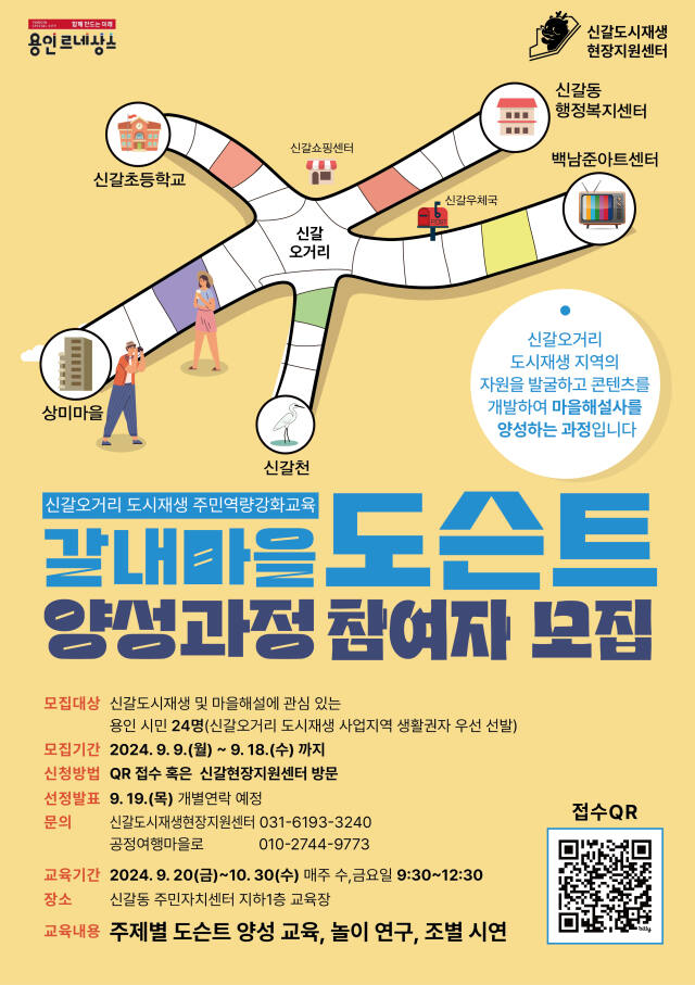 갈내마을 도슨트 양성과정 참여자 모집 포스터. 용인특례시 제공