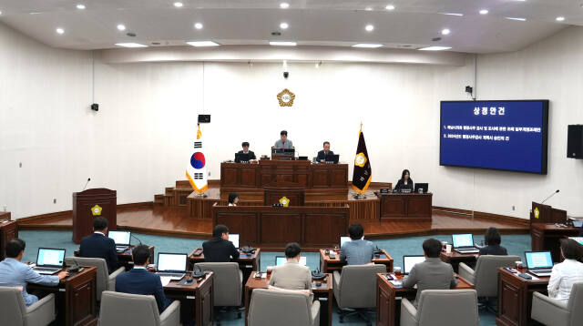 하남시의회, 9월 12일 제334회 임시회 제2차 본회의 모습. 하남시의회 제공