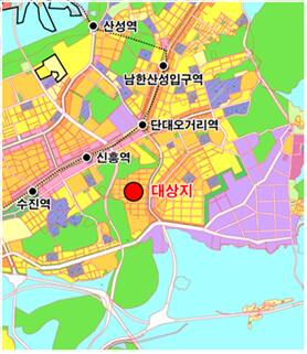 상대원 2동 복합청사 건립사업 위치도. 성남도시개발공사 제공
