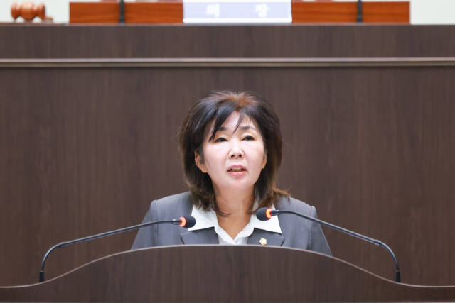 황소제 의원이 지난 21일 열린 제312회 임시회 제2차 본회의에서 10분 자유발언을 하고 있다. 광주시의회 제공