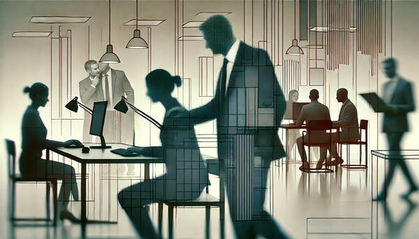 직장 내 괴롭힘을 형상화 한 삽화. 챗지피티4 생성 이미지