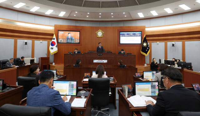 오산시의회 제288회 임시회 개회식 장면. 오산시의회 제공