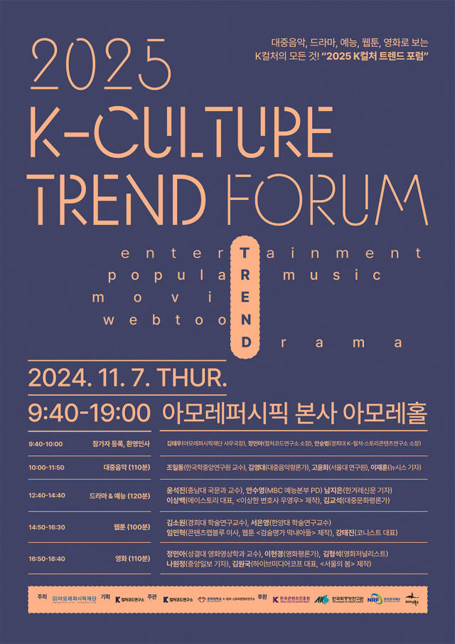 ‘2025 K컬처 트렌드 포럼’ 포스터. 컬처코드연구소 제공