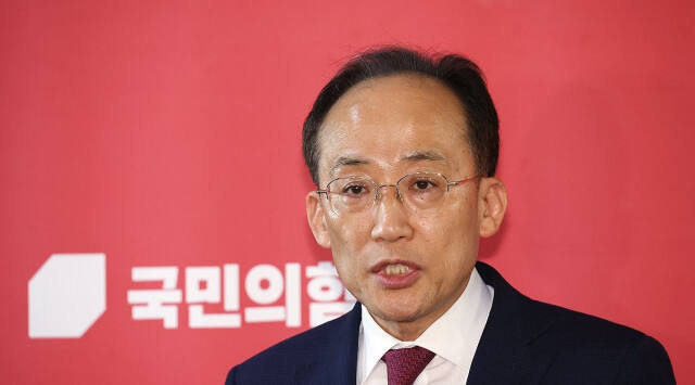 국민의힘 추경호 원내대표가 7일 국회에서 윤석열 대통령 담화 관련 입장을 발표하고 있다. 연합뉴스