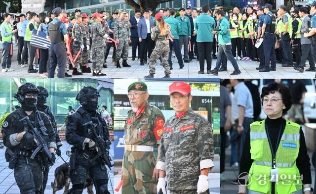 지난 9월18일 온라인 커뮤니티에서 협박글 작성자 20대 A씨가 흉기 난동을 예고한 23일 오후 해당 장소인 성남시 야탑역 일대에서 민·관·경이 총출동해 만일의 사태에 대비하고 있다. 경기일보DB