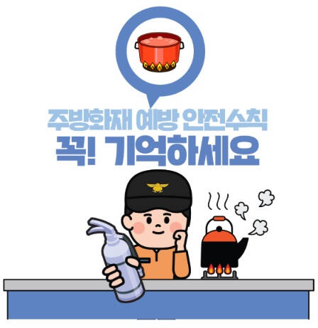 주방화재 예방 안전수칙 그래픽. 안성소방서 제공