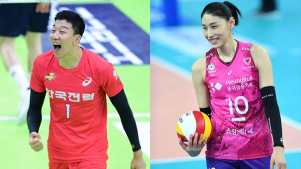V리그 올스타전 남녀 팬투표 중간 1위 신영석(왼쪽)과 김연경.경기일보 DB