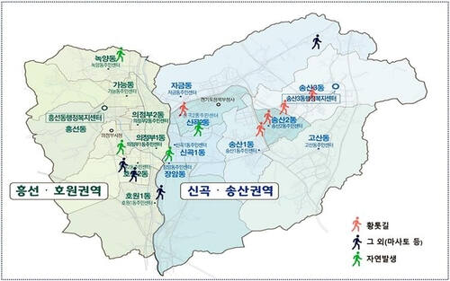 의정부 맨발길 조성 계획도. 의정부시 제공