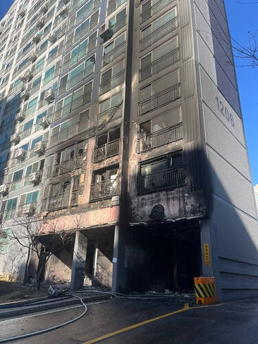 남양주 호평동 아파트 화재현장. 경기도북부소방재난본부 제공