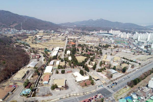 의정부 미군 공여지 캠프 레드클라우드 전경. 의정부시 제공