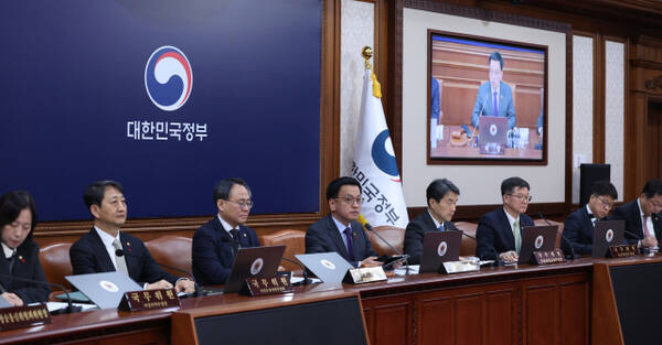 최상목 대통령 권한대행 부총리 겸 기획재정부 장관이 14일 정부서울청사에서 국무회의를 하고 있다. 연합뉴스