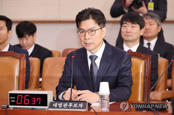 마용주 대법관 후보자가 지난해 12월26일 국회에서 열린 인사청문회에서 위원 질의에 답변하고 있다. 연합뉴스