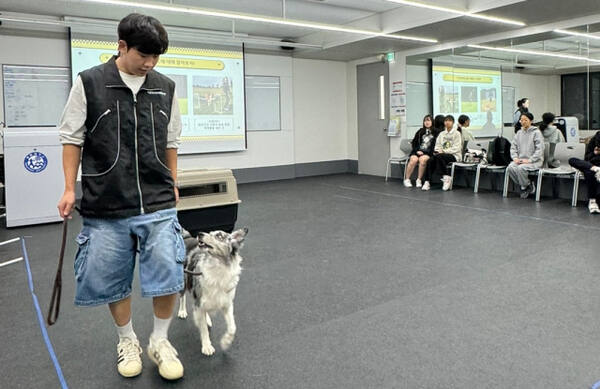 경기공유학교 학점인정형 ‘이천 동원대 반려동물관리 프로그램’. 경기도교육청 제공