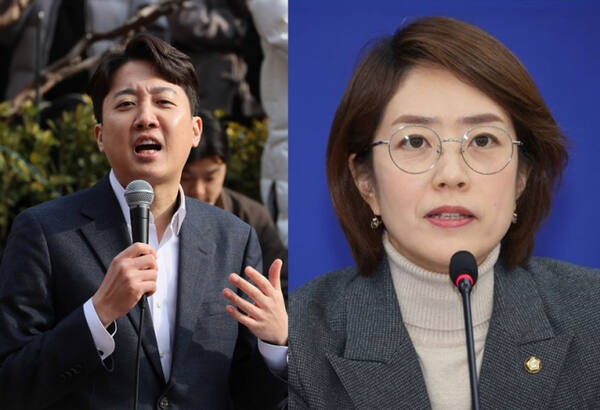 이준석 개혁신당 의원(왼쪽)과 고민정 더불어민주당 의원(오른쪽). 연합뉴스