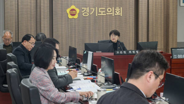 14일 오후 경기도의회 경제노동위원회 회의실에서 고은정 위원장이 발언하고 있다. 이날 회의에서는 경기도 전통시장 및 골목상권, 소상공인 지원에 대한 조례를 심의하고 도내 경제실 및 경기신용보증재단,경기도일자리재단 등 공공기관에 대한 업무보고를 받았다. 윤원규기자