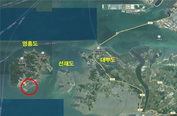 옹진군 영흥도 자체매립지 위치도. 인천시 제공