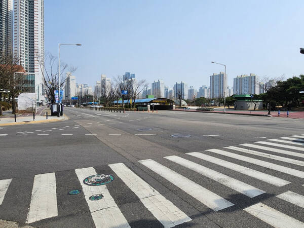 부천시청 앞 소향로 일대. 김종구기자