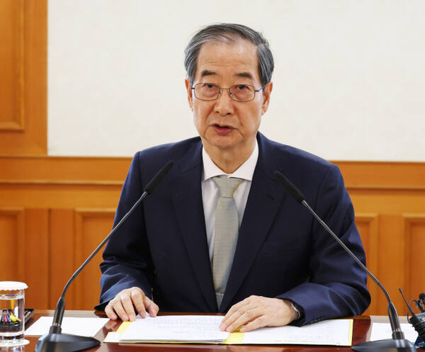 한덕수 대통령 권한대행. 연합뉴스