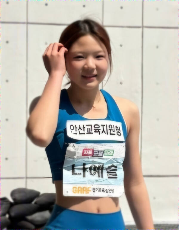 2025 경기도교육감기 육상대회 겸 제54회 전국소년체전 경기도대표 선발전 여중부 3년서 2관왕에 오른 나예슬(안산 시곡중).시곡중 제공