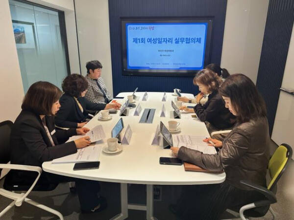 하남시가 시청 회의실에서 양성평등 고용정책 실현을 위한 여성일자리 실무협의체 회의를 열고 있다. 하남시 제공