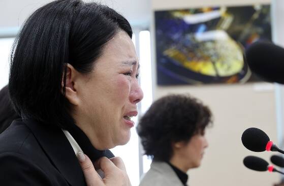 고 오요안나 씨 어머니 장연미 씨. 연합뉴스