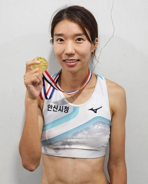 여자 100m 허들 금메달 류나희.안산시청 제공