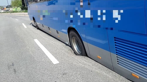 이천 부발읍 도로 땅꺼짐사고 현장. 연합뉴스