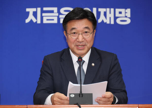 더불어민주당 윤호중 총괄선대본부장. 연합뉴스