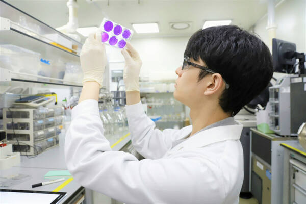 SK 바이오사이언스 연구원이 조류독감 백신 후보물질에 대한 분석 실험을 하고 있다. SK 바이오사이언스 제공