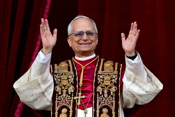 Newly elected Pope Leo XIV, Robert Prevost from the main central loggia balcony of the St Peter's Basilica for the first time, after the cardinals ended the conclave, in The Vatican, on May 8, 2025. Robert Francis Prevost was on Thursday elected the first pope from the United States, the Vatican announced. A moderate who was close to Pope Francis and spent years as a missionary in Peru, he becomes the Catholic Church's 267th pontiff, taking the papal name Leo XIV. (Photo by Tiziana FABI / AFP)
