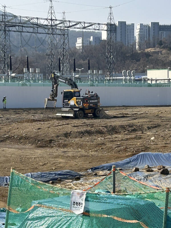 변환설비 증설 사업이 가로 막혀 있는 하남 동서울변전소 현장. 한국전력공사 제공