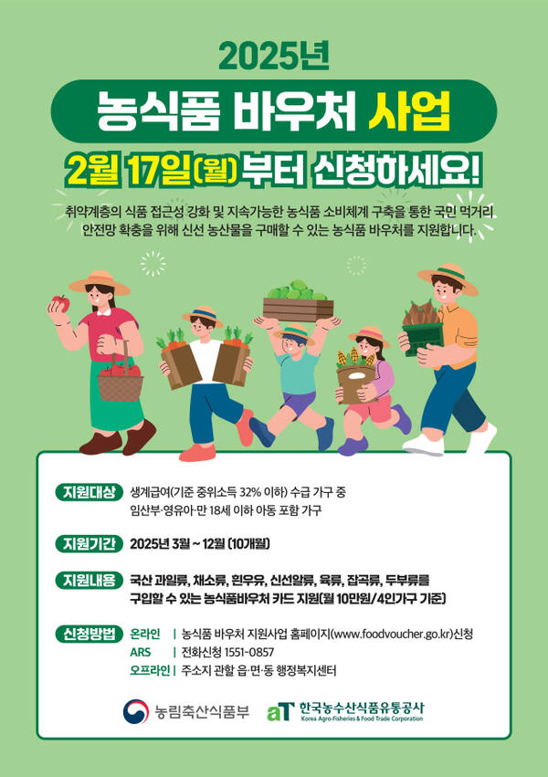 2025년 농식품 바우처 사업 안내 포스터. 남양주시 제공